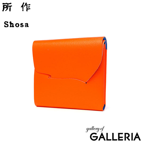 所作 財布 メンズ レディース 本革 Shosa ショサ 三つ折り財布 オシャレ ミニ 革 コンパクト スリム 軽い カード入れ 蛍光 ネオンカラー 小銭入れあり 小さい 牛革 日本製 ブランド ネオン cp-3.5