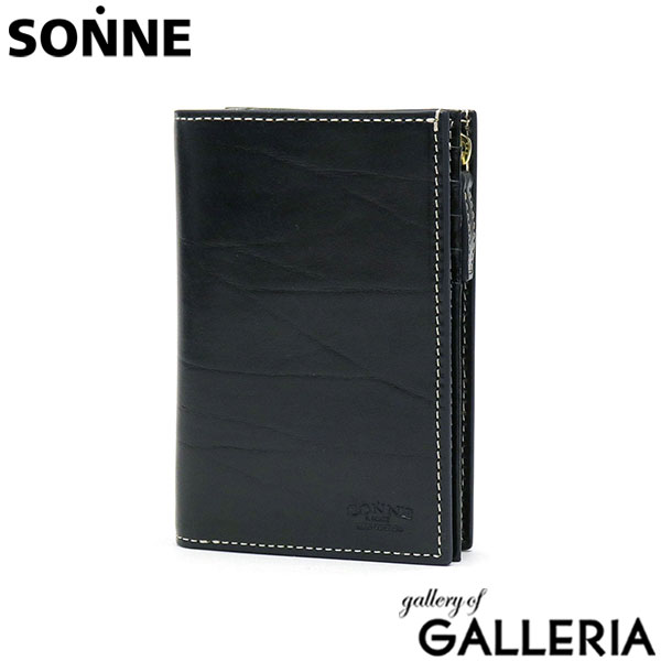 ゾンネ 二つ折り財布 SONNE RUGA ルーガ 財布 二つ折り 折り財布 ミドルウォレット 本革 革 軽量 L字ファスナー 小銭入れあり 仕切り カード入れ 多い メンズ レディース SORU004