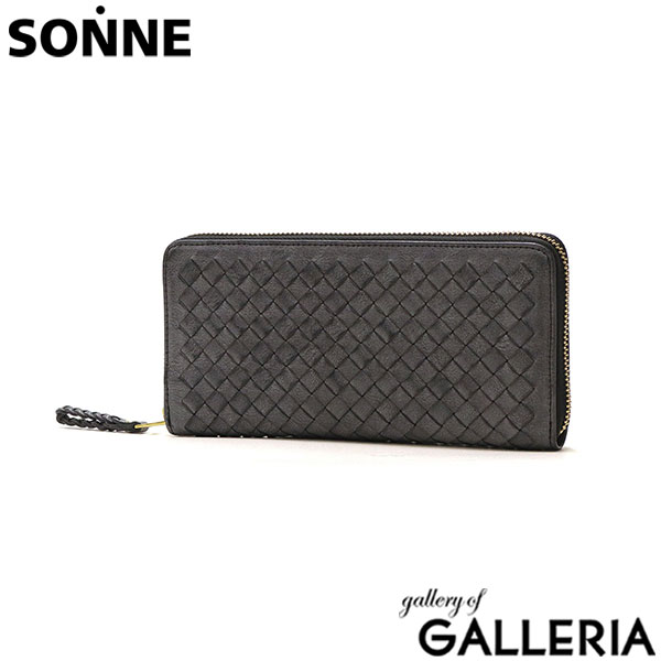 ゾンネ 長財布 SONNE SIBILLA シビラ 財布 ジップ長財布 ロングウォレット レザー 革 ラウンドファスナー ファスナー 大容量 カード入れ 多い 小銭入れ 仕切り メッシュ メンズ レディース SOM001