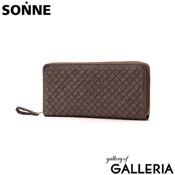 ゾンネ 長財布 SONNE SIBILLA シビラ 財布 ジップ長財布 ロングウォレット レザー 革 ラウンドファスナー ファスナー 大容量 カード入れ 多い 小銭入れ 仕切り メッシュ メンズ レディース SOM001