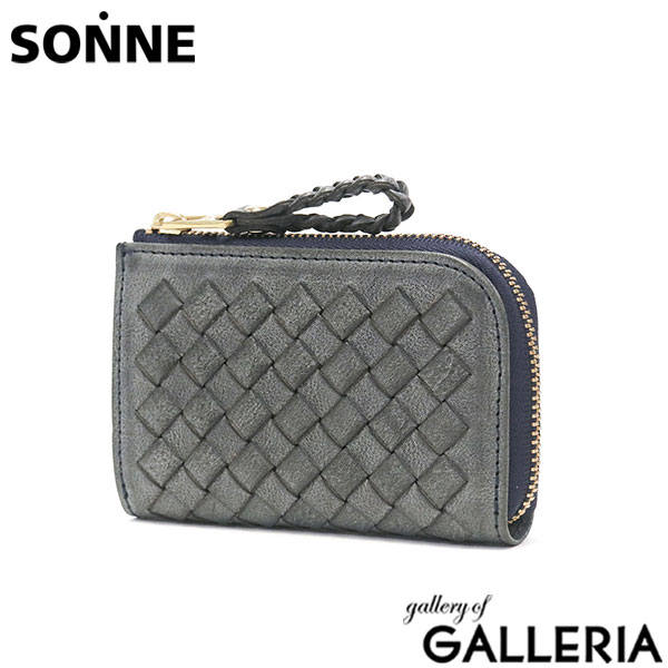 ゾンネ キーケース SONNE SIBILLA シビラ マルチケース レザーメッシュ メッシュ レザー コインケース カードケース キーリング付き 小銭入れ ミニ 本革 革 メンズ レディース SOM004