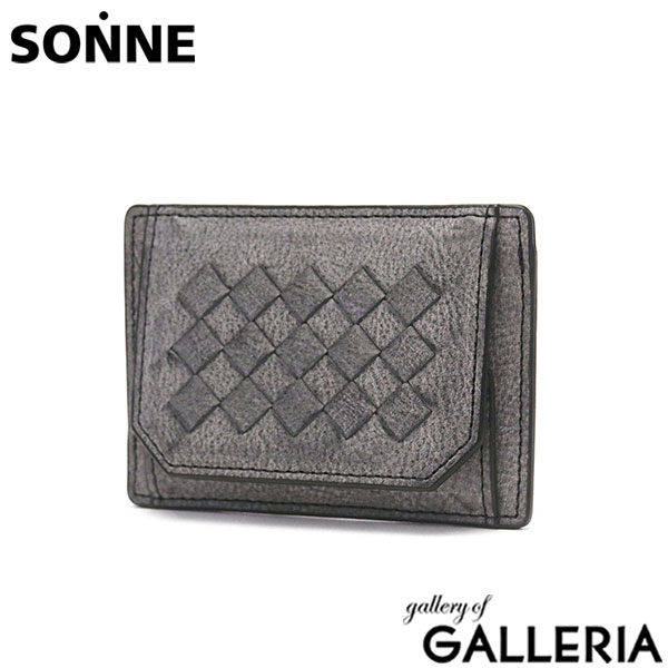 ゾンネ コインケース SONNE SIBILLA シビラ 小銭入れ カードケース 定期入れ レザーメッシュ メッシュ レザー 本革 革 メンズ レディース SOM005