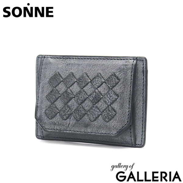 ゾンネ コインケース SONNE SIBILLA シビラ 小銭入れ カードケース 定期入れ レザーメッシュ メッシュ レザー 本革 革 メンズ レディース SOM005