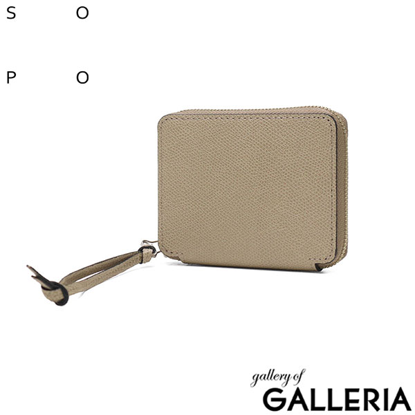ソポ 二つ折り財布 レディース メンズ ブランド box型小銭入れ ブランド ファスナー SOPO 札 小銭 本革 財布 小銭入れあり ラウンドファスナー 小さめ 革 レザー 牛革 大人 日本製 ROUND ZIP PURSE-DEG/VAL SO36