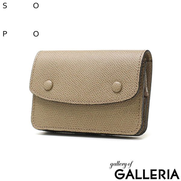 ソポ 財布 レディース メンズ コンパクト SOPO おしゃれ 薄型 薄い ミニ財布 小さめ 小銭入れあり 小銭入れ ミニ 本革 コインケース コンパクト財布 カーフレザー 日本製 TRACKER WALLET-M--DEG/VAL SO58