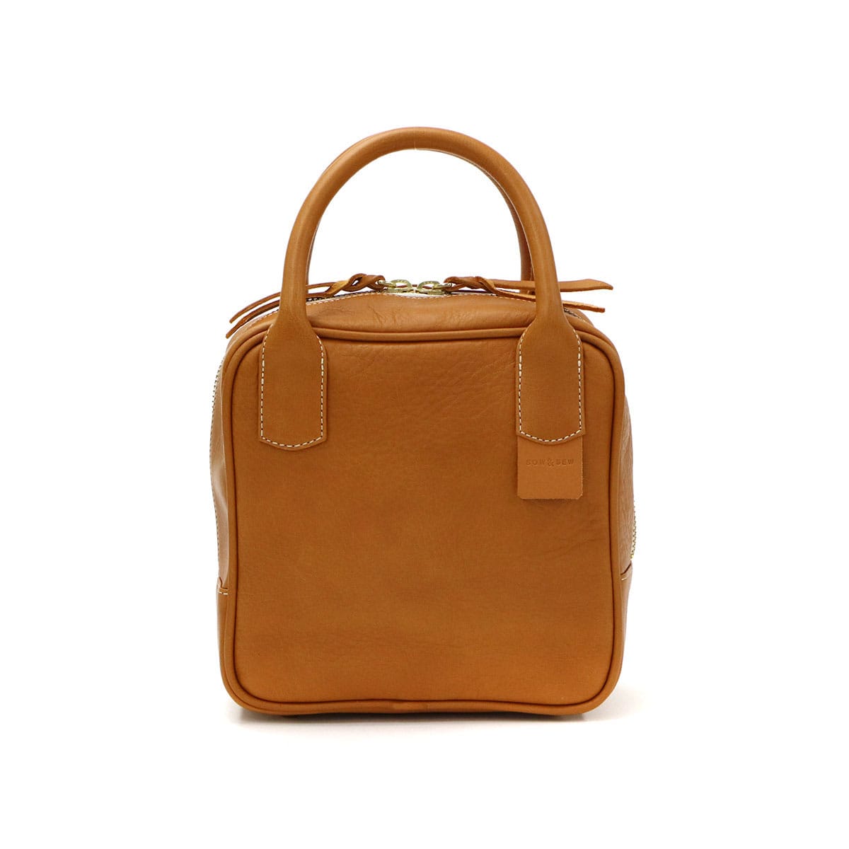 【セール】ハンドバッグ M レディース 本革 革 レザー トートバッグ ミニトートバッグ ミニバッグ ミニ 小さめ SHRINK LEATHER シュリンクレザー ファスナー付き ボックス型 スクエア SOW&SEW ソウアンドソウ PB-BB01