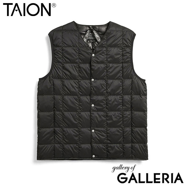 タイオン ダウンベスト メンズ レディース TAION インナーダウン Vネック ダウン ベスト 軽量 防寒 洗える ボタン アウター カジュアル BASIC LINE ベーシック Vネックボタン インナーダウンベスト TAION-001