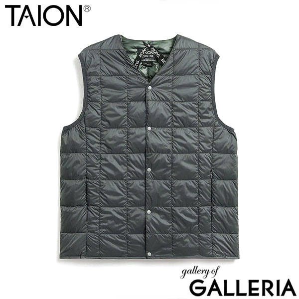 タイオン ダウンベスト メンズ レディース TAION インナーダウン Vネック ダウン ベスト 軽量 防寒 洗える ボタン アウター カジュアル BASIC LINE ベーシック Vネックボタン インナーダウンベスト TAION-001
