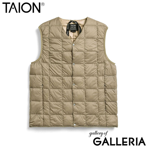 タイオン ダウンベスト メンズ レディース TAION インナーダウン Vネック ダウン ベスト 軽量 防寒 洗える ボタン アウター カジュアル BASIC LINE ベーシック Vネックボタン インナーダウンベスト TAION-001