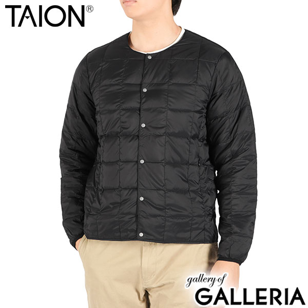 タイオン ダウンジャケット メンズ レディース 冬 TAION インナーダウン ダウン ブランド 暖かい 軽量 軽い 収納袋付き アウター 洗える BASIC LINE ベーシック クルーネックボタン インナーダウンジャケット TAION-104