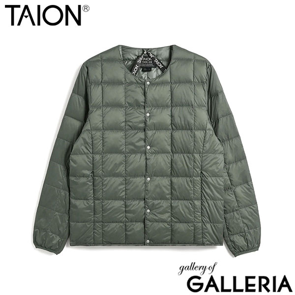 タイオン ダウンジャケット メンズ レディース 冬 TAION インナーダウン ダウン ブランド 暖かい 軽量 軽い 収納袋付き アウター 洗える BASIC LINE ベーシック クルーネックボタン インナーダウンジャケット TAION-104