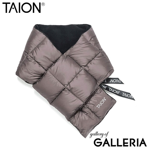 タイオン マフラー メンズ レディース ストール TAION ダウン ブランド ブラウン 薄手 プレゼント 冬 秋 秋冬 暖かい 無地 フリース パッカブル 持ち運び 洗濯可 洗える BASIC LINE ベーシック ダウンマフラー TAION-201A