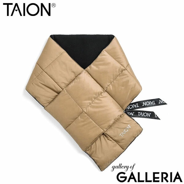 タイオン マフラー メンズ レディース ストール TAION ダウン ブランド ブラウン 薄手 プレゼント 冬 秋 秋冬 暖かい 無地 フリース パッカブル 持ち運び 洗濯可 洗える BASIC LINE ベーシック ダウンマフラー TAION-201A