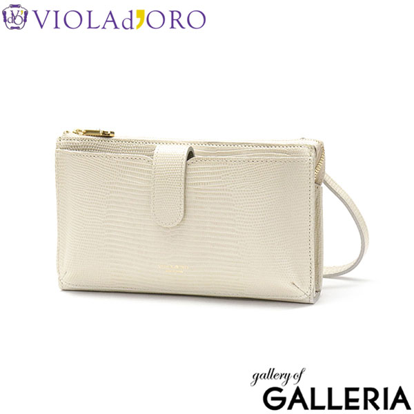 【正規品】 ヴィオラドーロ スマホショルダー 大人 レディース 本革 牛革 革 ブランド 財布 一体型 VIOLAd'ORO スマホ iPhone ショルダー バッグ ポーチ スマホショルダーバッグ おしゃれ かわいい シンプル 黒 ADRIA V-1326