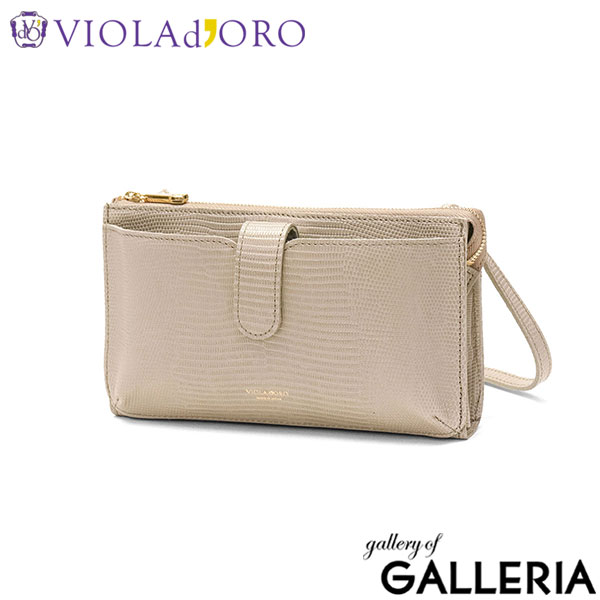 VIOLAd'ORO ヴィオラドーロ スマホショルダー 革 レザー 軽い スマホポシェット 本革 横 ショルダーバッグ 軽量 ADRIA V-1326
