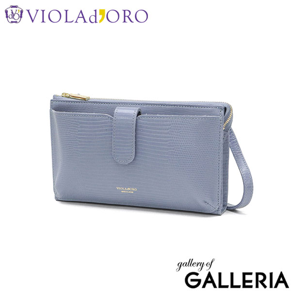 VIOLAd'ORO ヴィオラドーロ スマホショルダー 革 レザー 軽い スマホポシェット 本革 横 ショルダーバッグ 軽量 ADRIA V-1326
