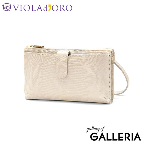 VIOLAd'ORO ヴィオラドーロ スマホショルダー 革 レザー 軽い スマホポシェット 本革 横 ショルダーバッグ 軽量 ADRIA V-1326