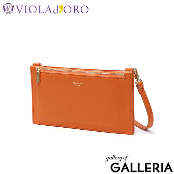 【正規品】ヴィオラドーロ ショルダーバッグ レディース 斜めがけバッグ ブランド 小さめ 小さい 軽量 軽い VIOLAd'ORO ショルダー バッグ ポシェット 斜めがけ 斜め掛け 大人 上品 本革 牛革 革 お財布機能付き ADRIA V-1513