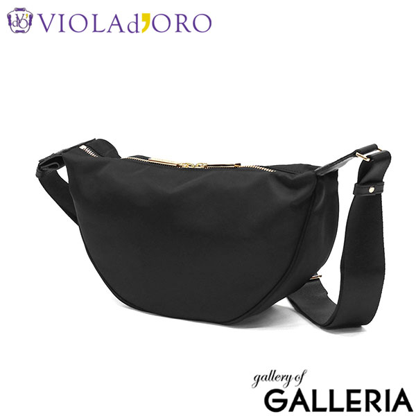 【正規品】 ヴィオラドーロ ボディバッグ レディース 斜めがけバッグ 小さめ VIOLAd'ORO ブランド 大人 上品 おしゃれ 横型 ショルダーバッグ 軽量 軽い ナイロン 日本製 BIANCA ナイロンボディバッグ V-2247
