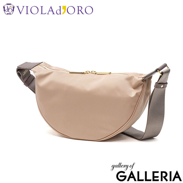 【正規品】 ヴィオラドーロ ボディバッグ レディース 斜めがけバッグ 小さめ VIOLAd'ORO ブランド 大人 上品 おしゃれ 横型 ショルダーバッグ 軽量 軽い ナイロン 日本製 BIANCA ナイロンボディバッグ V-2247