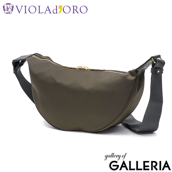 【正規品】 ヴィオラドーロ ボディバッグ レディース 斜めがけバッグ 小さめ VIOLAd'ORO ブランド 大人 上品 おしゃれ 横型 ショルダーバッグ 軽量 軽い ナイロン 日本製 BIANCA ナイロンボディバッグ V-2247