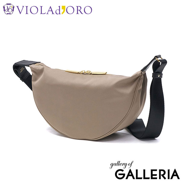 【正規品】 ヴィオラドーロ ボディバッグ レディース 斜めがけバッグ 小さめ VIOLAd'ORO ブランド 大人 上品 おしゃれ 横型 ショルダーバッグ 軽量 軽い ナイロン 日本製 BIANCA ナイロンボディバッグ V-2247
