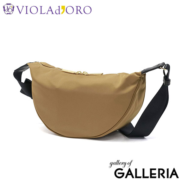 【正規品】 ヴィオラドーロ ボディバッグ レディース 斜めがけバッグ 小さめ VIOLAd'ORO ブランド 大人 上品 おしゃれ 横型 ショルダーバッグ 軽量 軽い ナイロン 日本製 BIANCA ナイロンボディバッグ V-2247