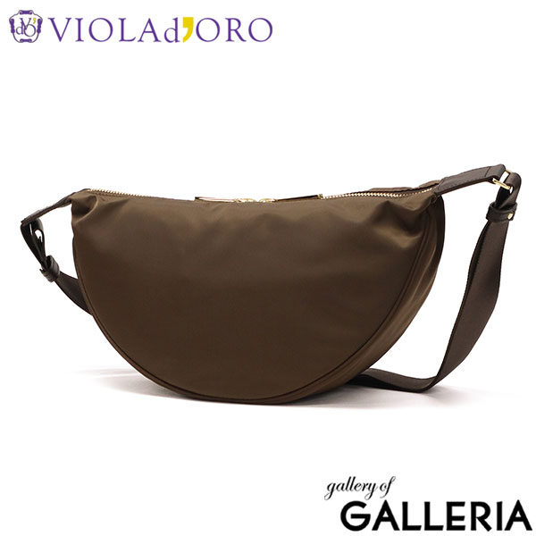 【正規品】 ヴィオラドーロ ボディバッグ レディース 斜めがけバッグ 小さめ VIOLAd'ORO ブランド 大人 上品 おしゃれ 横型 ショルダーバッグ 軽量 軽い ナイロン 日本製 BIANCA ナイロンボディバッグ V-2247