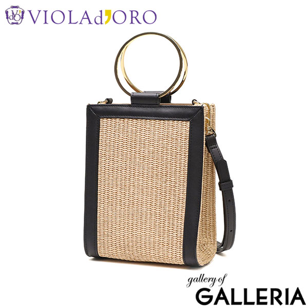 【正規品】 ヴィオラドーロ ショルダーバッグ レディース かごバッグ 小さめ ミニ VIOLAd'ORO かご バッグ ハンドバッグ リングハンドル 上品 きれいめ かわいい 斜めがけ レザー 春 夏 2WAY SANDRO V-8854