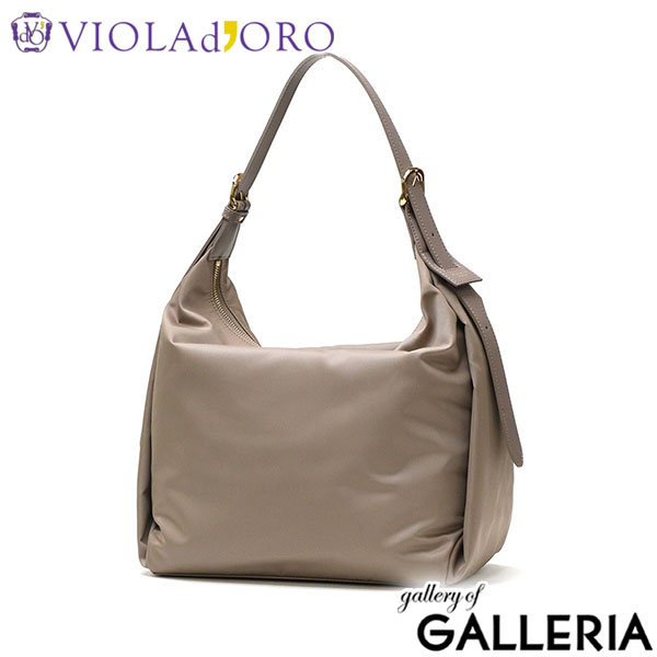 【正規品】 ヴィオラドーロ トートバッグ レディース A4 ファスナー付き 大きめ VIOLAd'ORO バッグ トート 軽量 肩掛け ファスナー ナイロン 軽い ビアンカ かわいい 撥水 ワンハンドル BIANCA ナイロンホーボーバッグ V-2256