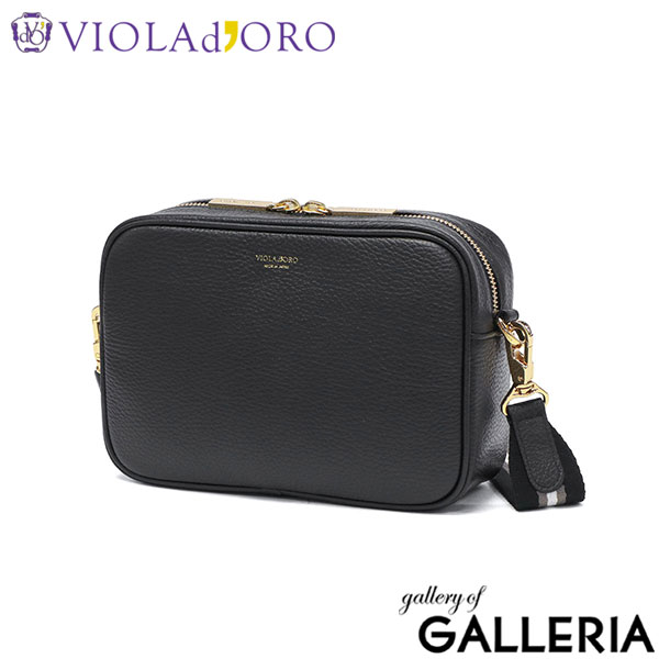 【正規品】 ヴィオラドーロ ショルダーバッグ レディース ブランド 軽量 VIOLAd'ORO バッグ 斜めがけ 小さめ コンパクト 大人 上品 おしゃれ 本革 革 日本製 ADRIA 型押しシュリンクレザー カメラバッグ V-1483