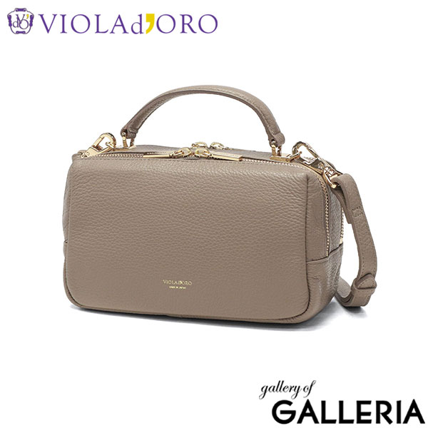 【正規品】 ヴィオラドーロ ショルダーバッグ レディース 軽量 ブランド VIOLAd'ORO バッグ 斜めがけ 大人 上品 小さめ 本革 レザー コンパクト 日本製 2WAY ADRIA 型押しシュリンクレザー2wayポシェット V-1597