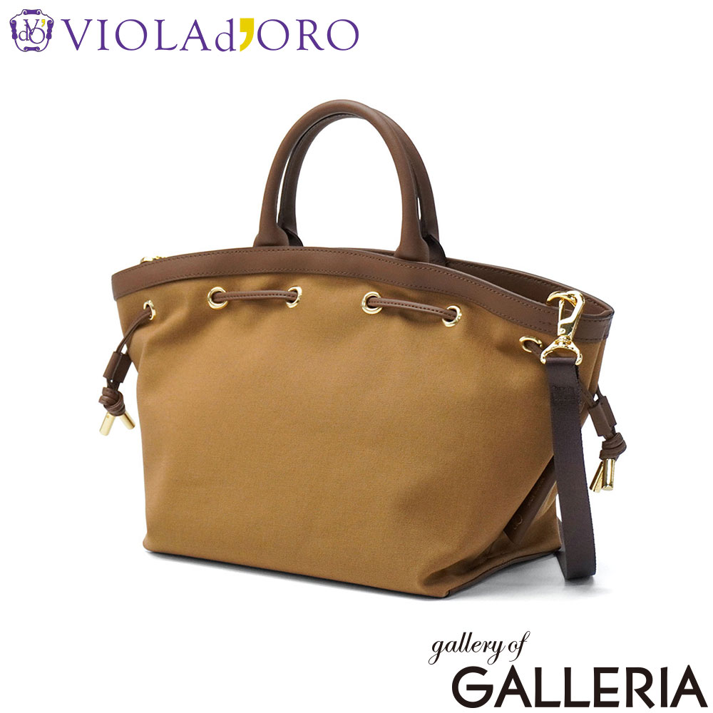 VIOLAd'ORO ヴィオラドーロ トートバッグ おしゃれ 綿 上品 斜めがけ 日本製 かわいい 2WAY CAMPER V-2291