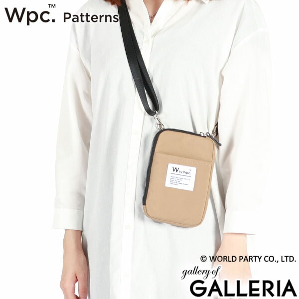 Wpc. Patterns ショルダーバッグ レディース 斜め掛けバッグ 小さめ ブランド 大人 ダブリュピーシー パターンズ スマホ ミニショルダー 軽い 撥水 耐水 シンプル カジュアル Petale スマホショルダー 31022