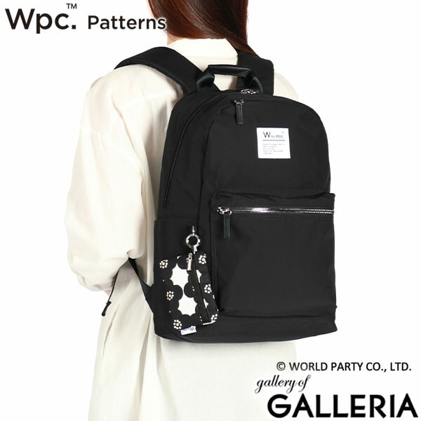 Wpc. Patterns リュック レディース 小さめ おしゃれ ダブリュピーシー パターンズ パソコン PC 通勤 可愛い 大人かわいい A4 17L 小さめサイズ 背面 ポケット ポーチ付き 花柄 撥水 petal 1Pリュック（ポーチ付） 31027