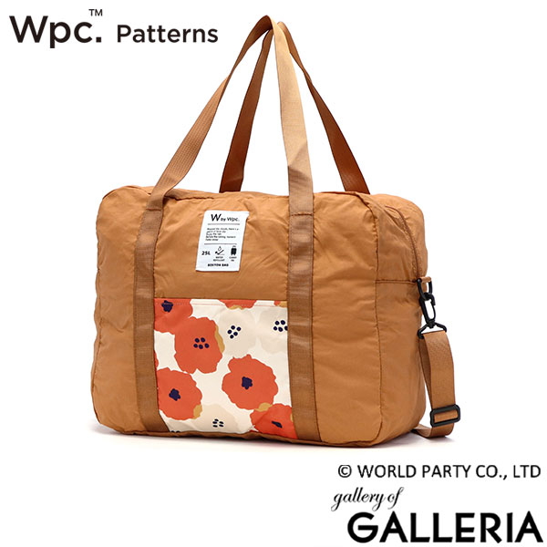 Wpc. Patterns ボストンバッグ レディース 軽量 ナイロン ダブリュピーシー パターンズ 折りたたみ 旅行 ブランド 3WAY バッグ ショルダー 撥水 B4 A4 25L パッカブル 収納 キャリーオン かわいい Grace コンパクトボストンS 31028