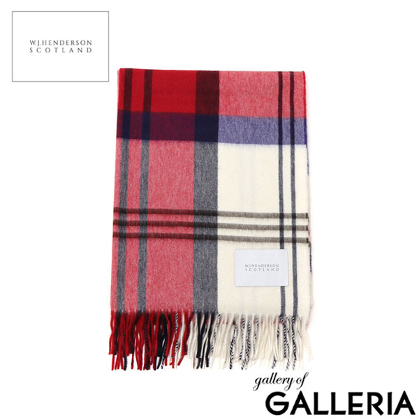 ダブルジェイヘンダーソン スコットランド マフラー レディース メンズ チェック W.J.HENDERSON SCOTLAND ブランド ストール 大判 秋 冬 ウール 薄手 暖 暖かい カラフル 秋冬 おしゃれ イギリス製 WOVEN STOLE WJHA-03