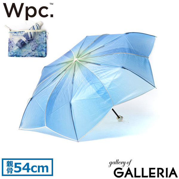 Wpc. 折りたたみ傘 軽量 傘 おしゃれ 折りたたみ グラスファイバー ダブリュピーシー ワールドパーティー ビニール傘 丈夫 雨傘 折り畳み傘 54cm コンパクト 花柄 ブランド レディース 紫陽花アンブレラ mini PT-HY001-002