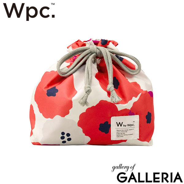 【メール便】Wpc. ランチ巾着 お弁当袋 高校生 巾着 かわいい おしゃれ マチ ダブリュピーシー ワールドパーティー ランチバッグ 保冷 撥水 ブランド 巾着袋 お弁当 花柄 ポーチ 給食袋 女子 レディース Wpc Patterns W059
