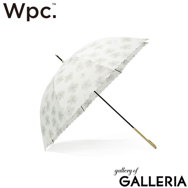 ダブリュピーシー Wpc. 長傘 可愛い 晴雨兼用傘 ジャンプ傘 上品 水彩風 スカラップ かわいい きれいめ 58cm 水彩フラワー 3476-05-001
