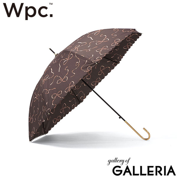 ダブリュピーシー Wpc. 長傘 可愛い 晴雨兼用傘 ジャンプ傘 上品 スカラップ かわいい きれいめ UVカット 58cm ハートリボン 4780-05-001