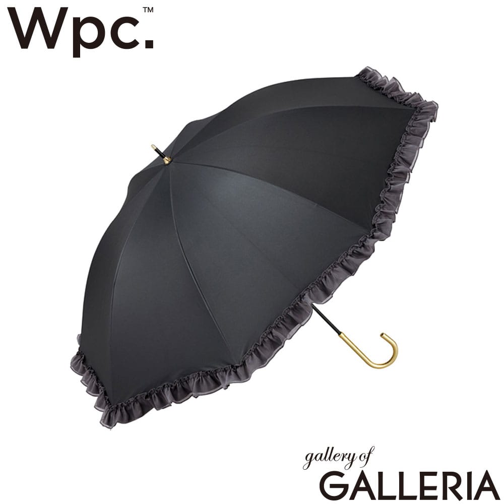 ダブリュピーシー Wpc. 長傘 晴雨兼用傘 かわいい UPF50+ 遮熱 フリル 上品 PARASOL 遮光オーガンジーフリル 81-16279-101