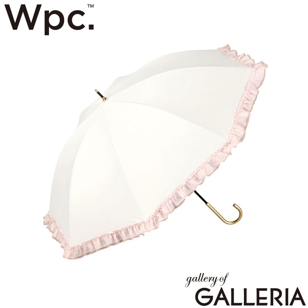 ダブリュピーシー Wpc. 長傘 晴雨兼用傘 かわいい UPF50+ 遮熱 フリル 上品 PARASOL 遮光オーガンジーフリル 81-16279-101