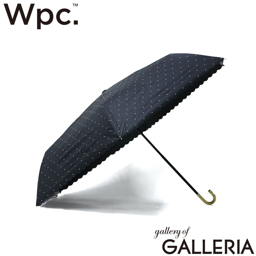 ダブリュピーシー Wpc. 折りたたみ傘 親骨55cm 6本骨 UPF50＋ 手動 手動開閉 55cm 遮光ドットフラワーポイント ミニ 801-15588-102
