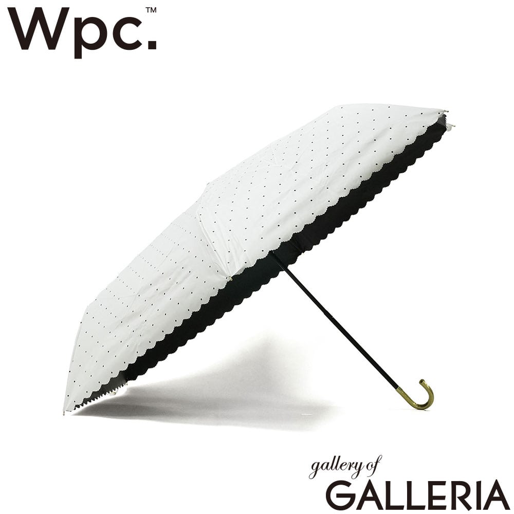 ダブリュピーシー Wpc. 折りたたみ傘 親骨55cm 6本骨 UPF50＋ 手動 手動開閉 55cm 遮光ドットフラワーポイント ミニ 801-15588-102