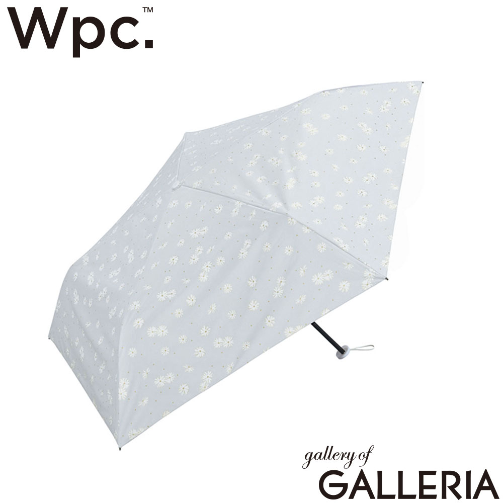 ダブリュピーシー Wpc. 折りたたみ傘 内側 黒 手動 花柄 花 デイジー 遮光軽量 ドットデイジー ミニ 801-16791-102