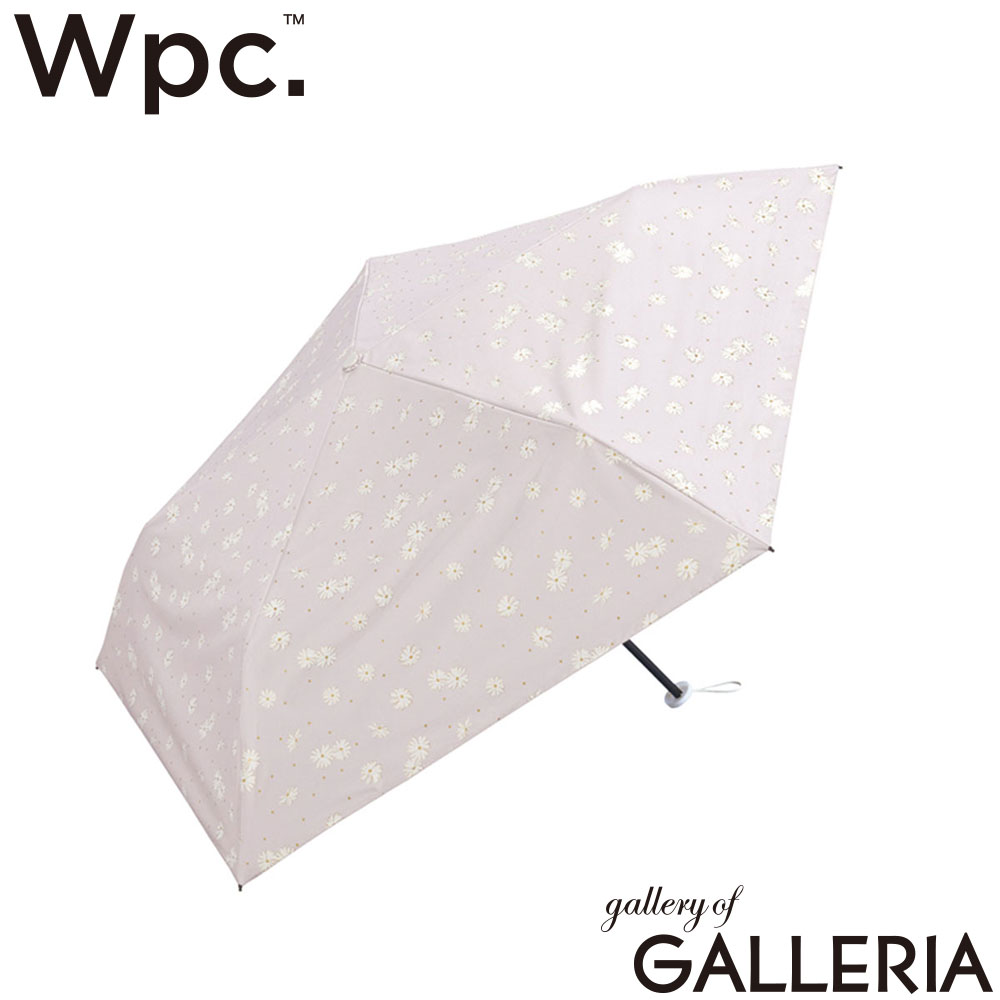ダブリュピーシー Wpc. 折りたたみ傘 内側 黒 手動 花柄 花 デイジー 遮光軽量 ドットデイジー ミニ 801-16791-102