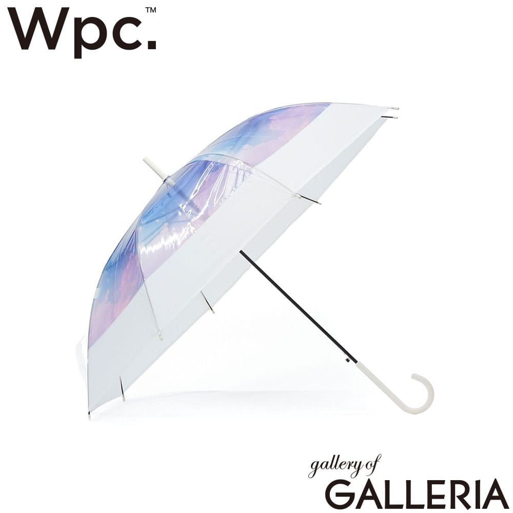 ダブリュピーシー Wpc. 傘 レディース 透明傘 可愛い 通勤 通学 ジャンプ式 ジャンプ傘 60cm 地球屋 ×Wpc. 空色アンブレラ PT-TK03/TK04