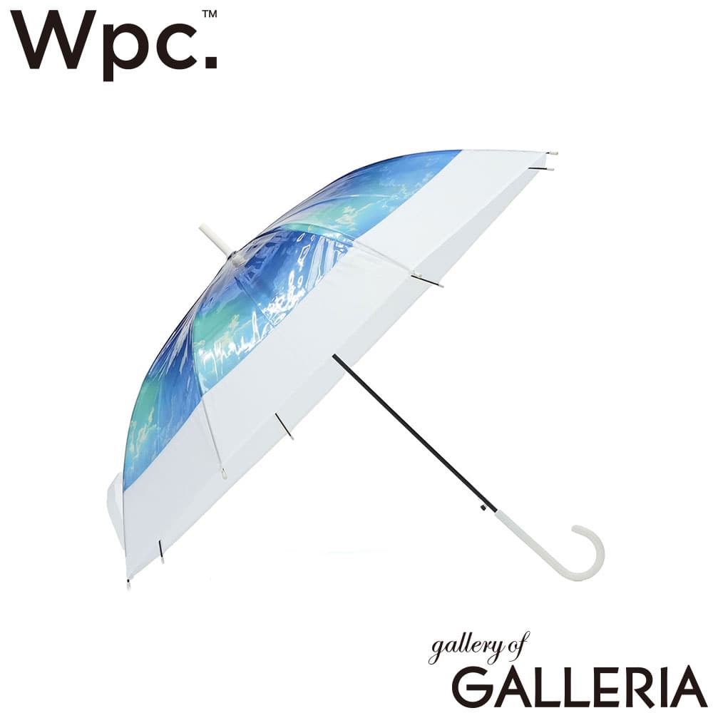 ダブリュピーシー Wpc. 傘 レディース 透明傘 可愛い 通勤 通学 ジャンプ式 ジャンプ傘 60cm 地球屋 ×Wpc. 空色アンブレラ PT-TK03/TK04