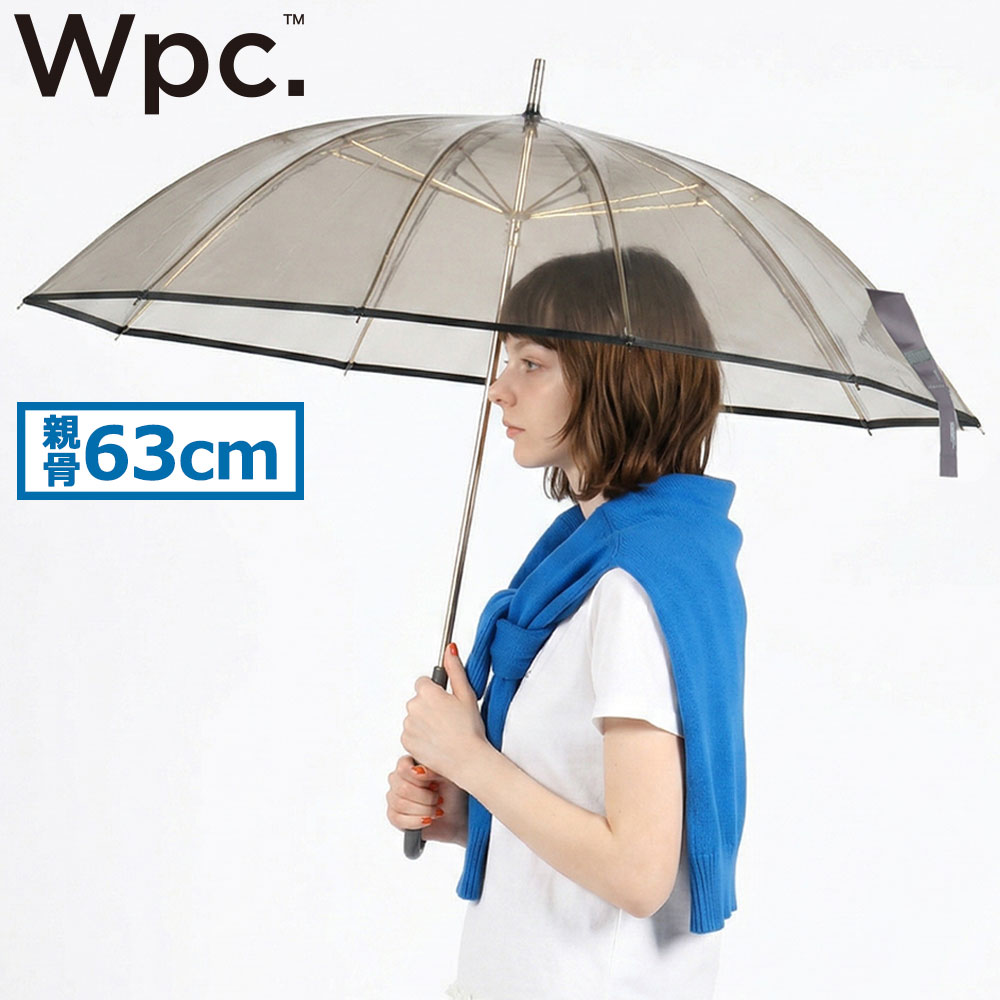 ダブリュピーシー Wpc. 傘 ビニ傘 大きい 63cm 手開き 手動 プラスティックアンブレラ クラシック 12本骨 CS03-001-001